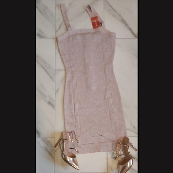 GUESS dress baby pink with lights sparkles - Picture 1 of 3